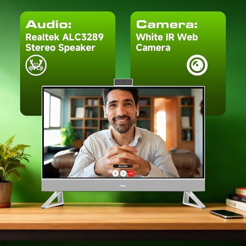 كمبيوتر مكتبي ديل انسبايرون 7730 الكل في واحد، شاشة لمس 27 بوصة، كور 7-150U (حتى 5.4 جيجاهرتز)، ذاكرة الوصول العشوائي DDR5 سعة 32 جيجابايت، 1 تيرابايت SSD، NVIDIA GeForce MX570A، Copilot AI، Windows 11 Pro، لوحة مفاتيح وماوس لاسلكي، مع ملحقات in Kuwait