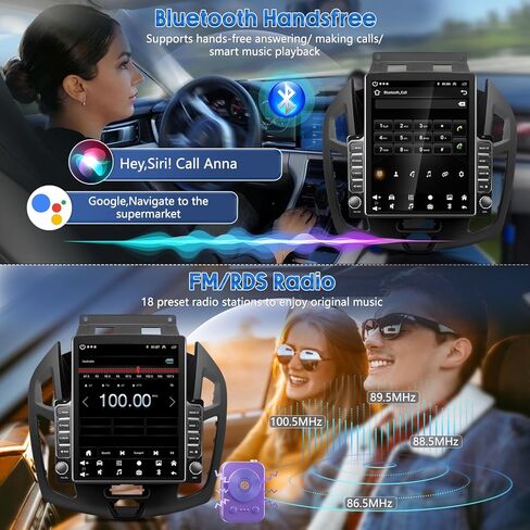 4G+64G - راديو ستيريو للسيارة مزدوج الدين لسيارة Ford Transit Connect 2014 2015 2016 2017 2018 مع CarPlay Android Auto، شاشة لمس عالية الدقة 9.7 بوصة، جهاز استقبال صوت السيارة GPS Bluetooth WiFi SWC FM AUX-in، كاميرا احتياطية in Saudi Arabia