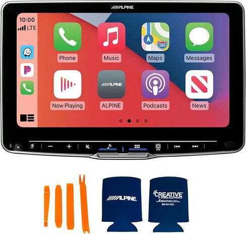 جهاز استقبال Alpine ILX-F509 Halo9 مقاس 9 بوصات متوافق مع نظام Android Auto اللاسلكي وApple CarPlay مع كاميرا DVR-C320R Alpine Dash in Saudi Arabia