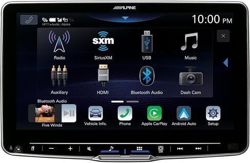 جهاز استقبال Alpine ILX-F509 Halo9 مقاس 9 بوصات متوافق مع نظام Android Auto اللاسلكي وApple CarPlay مع كاميرا DVR-C320R Alpine Dash in Saudi Arabia