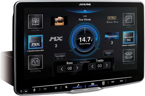جهاز استقبال Alpine ILX-F509 Halo9 مقاس 9 بوصات متوافق مع نظام Android Auto اللاسلكي وApple CarPlay مع كاميرا DVR-C320R Alpine Dash in Saudi Arabia