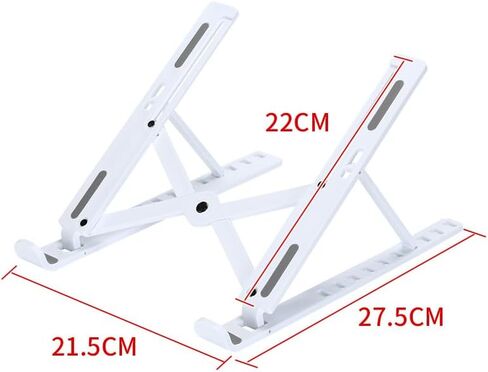 Laptop Stand for Desk, Adjustable Foldable Portable Laptop Riser, ABS+Silicone Ventilated Cooling Notebook Holder for 10-17.3" Laptops & Tablets (Black) in Saudi Arabia