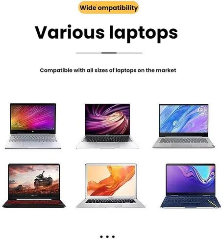 Laptop Stand for Desk, Adjustable Foldable Portable Laptop Riser, ABS+Silicone Ventilated Cooling Notebook Holder for 10-17.3" Laptops & Tablets (Black) in Saudi Arabia