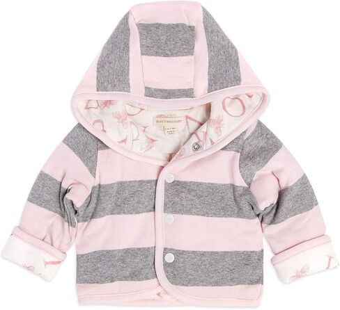 Burt's Bees Baby baby girls Sweatshirts, Lightweight Zip-up Jackets & Coats, Organic Cotton Hooded Sweatshirt, Heather Grey Quilted, 12 Months US in Saudi Arabia