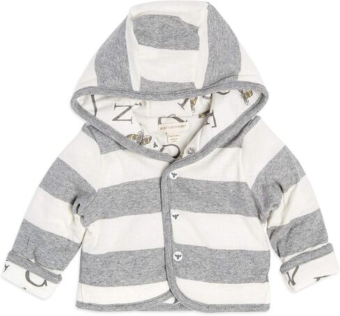 Burt's Bees Baby baby girls Sweatshirts, Lightweight Zip-up Jackets & Coats, Organic Cotton Hooded Sweatshirt, Heather Grey Quilted, 12 Months US in Kuwait