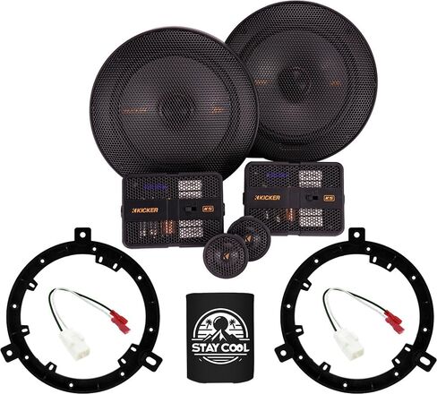 KICKER Speakers 6.75 inch for Jeep Wrangler 2007-2017 Upgrade Kit - Pair of KS Series with Adapters and Harness, Component 6 3/4 Car Audio Front Dash or Rear Overhead Speaker KSS670, 51KSS6704 in Saudi Arabia