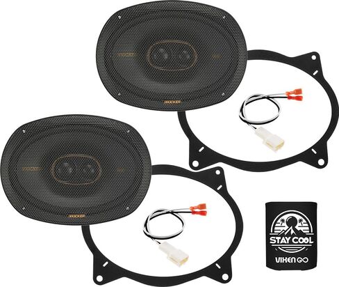KICKER Speakers 6X9 inch for Toyota Corolla 2014-2019 Upgrade Kit - Pair of KS Series with Adapters and Harness, Car Audio Rear Deck Speaker KSC69304, 51KSC69304 in Kuwait