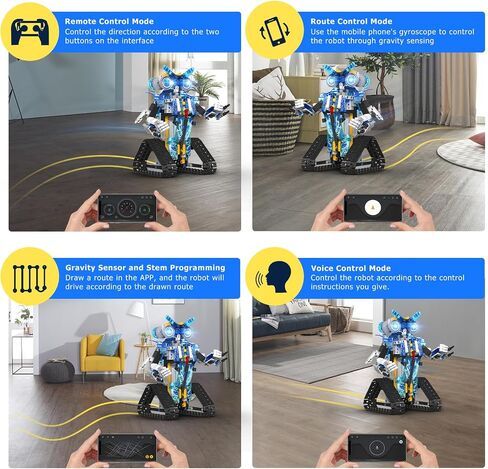 Robot Toys for 8-16 Year Old Boys Girls Kids with APP or Remote Control Science Programmable Building Block Kit, STEM Projects Educational Birthday Gifts in Saudi Arabia
