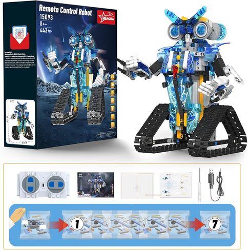 Robot Toys for 8-16 Year Old Boys Girls Kids with APP or Remote Control Science Programmable Building Block Kit, STEM Projects Educational Birthday Gifts in Saudi Arabia