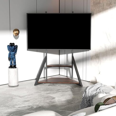 unho Large Mobile TV Floor Stand with Wheels for 65 75 85 86 90 100 inch TVs, Heavy Duty Rolling TV Mount Cart with Television Stands for Living Room Entertainment Max VESA 800x600mm, Up to 220 lbs in Saudi Arabia