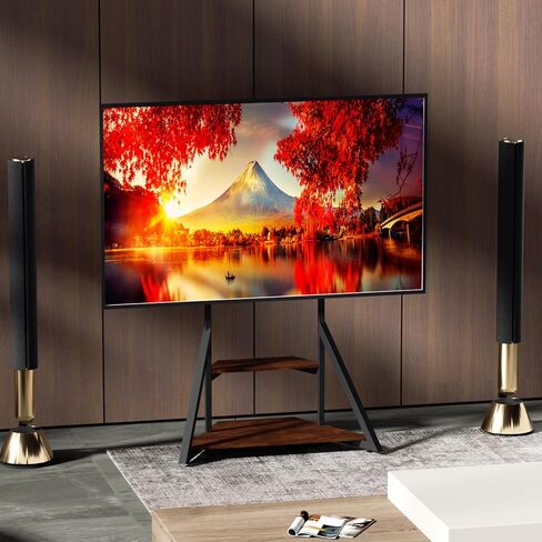 unho Large Mobile TV Floor Stand with Wheels for 65 75 85 86 90 100 inch TVs, Heavy Duty Rolling TV Mount Cart with Television Stands for Living Room Entertainment Max VESA 800x600mm, Up to 220 lbs in Saudi Arabia