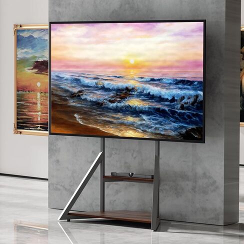 unho Large Mobile TV Floor Stand with Wheels for 65 75 85 86 90 100 inch TVs, Heavy Duty Rolling TV Mount Cart with Television Stands for Living Room Entertainment Max VESA 800x600mm, Up to 220 lbs in Saudi Arabia