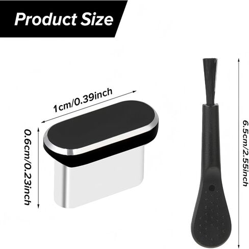 4 عبوات من قابس الغبار USB C مع فرشاة تنظيف، غطاء حماية لمنفذ الشحن من النوع C المضاد للغبار in Saudi Arabia