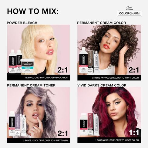 WELLA colorcharm 10 Vol Cream Developer, for Optimal Gray Blending and Rich, Multi-Dimensional End Results, 7.8oz in Saudi Arabia