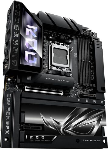 ROG Crosshair X870E Hero BTF AMD ATX Board with Hidden-Connector Design & high-Power GPU Slot for Clean Cable Management, 18+2+2 Power, DDR5, WiFi 7, 5X M.2, PCIe 5.0, USB4, Advanced AI PC Ready in Saudi Arabia