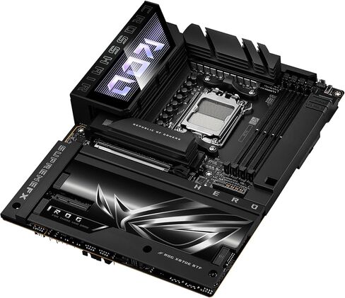 ROG Crosshair X870E Hero BTF AMD ATX Board with Hidden-Connector Design & high-Power GPU Slot for Clean Cable Management, 18+2+2 Power, DDR5, WiFi 7, 5X M.2, PCIe 5.0, USB4, Advanced AI PC Ready in Saudi Arabia