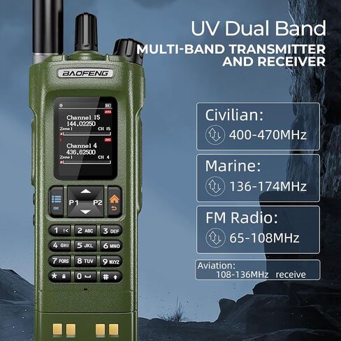 BAOFENG DM32 DM-32UV DMR Radio | Walkie Talkies Long Range | Digital Two-Way Radio | 10W High Power Ham Radio with GPS Positioning | Programming & Type-C Charging | 1PC (2500mAh Battery) in Saudi Arabia