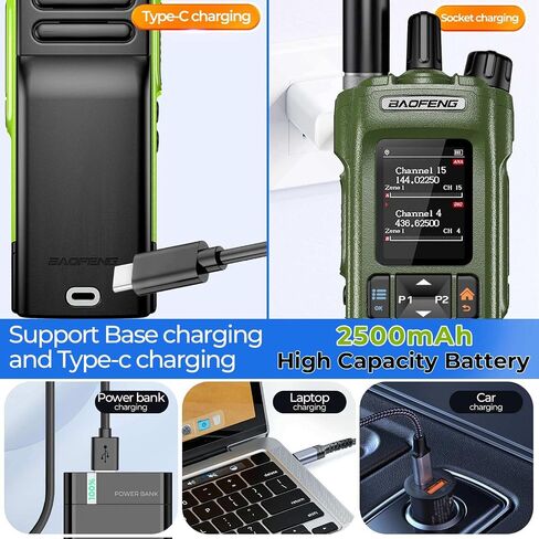 BAOFENG DM32 DM-32UV DMR Radio | Walkie Talkies Long Range | Digital Two-Way Radio | 10W High Power Ham Radio with GPS Positioning | Programming & Type-C Charging | 1PC (2500mAh Battery) in Saudi Arabia