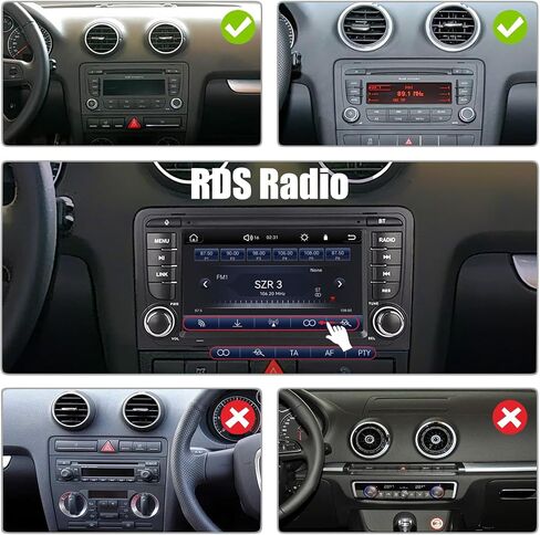 ستيريو سيارة Linux سريع التمهيد متوافق مع Audi A3 S3 RS3 8P 2003-2012 بلوتوث/CarPlay اللاسلكي/Android Auto/FM/AM/RDS/USB in Kuwait