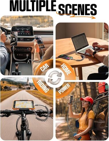 كابل USB C ملفوف من LISEN، عبوتان لكابل Android Auto & CarPlay، كابل USB A قصير إلى USB C متوافق مع iPhone 17/16/15، Samsung Galaxy S25/S24/S23 A15/A14، Google Pixel 9/8، Space Gray 4FT in Saudi Arabia