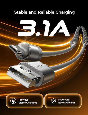 كابل USB C ملفوف من LISEN، عبوتان لكابل Android Auto & CarPlay، كابل USB A قصير إلى USB C متوافق مع iPhone 17/16/15، Samsung Galaxy S25/S24/S23 A15/A14، Google Pixel 9/8، Space Gray 4FT in Saudi Arabia