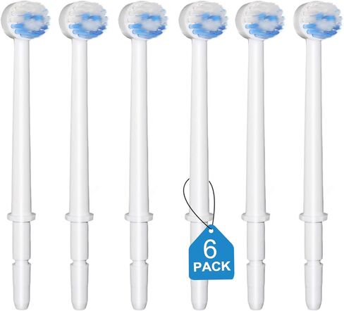 Flosser Replacement Tips for Waterpik Water Flosser , Flosser Refill Heads Replacement Heads for waterpik, Compatible with Waterpik Oral Irrigator & Dental Flosser(6 Classic Jet Tips) in Saudi Arabia