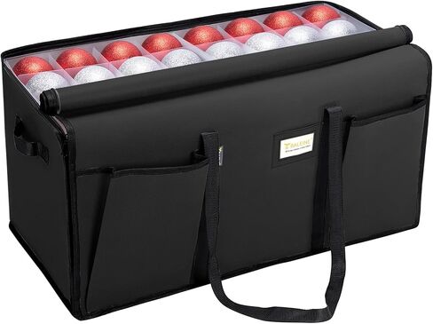 Baleine Christmas Ornament Box with Dividers ، Premium Holiday Orment storage Contoring Bin لزينة عيد الميلاد (128 كرة ، رمادي ، بدون صينية) in Kuwait