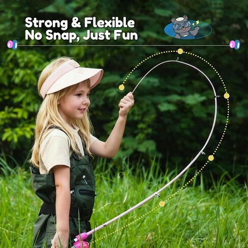 RUNCL Kids Fishing Pole and Reel Combo Kit - 4.9FT Telescopic Fishing Rod with Spincast Reel, Tackle Box, Hat, Sunglasses, Travel Bag - Easy Fishing Kit for Kids Ages 3-12, Youth Beginner in Saudi Arabia