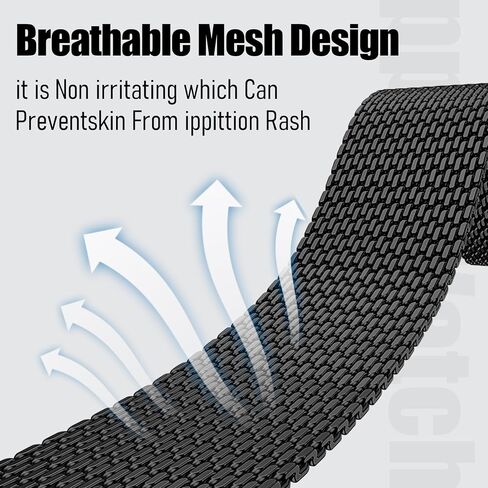 BXUXOHS Milanese Mesh Loop Compatible for Apple Watch Ultra 3/2/1 Band 49mm 46mm 45mm 44mm 42mm 41mm 40mm Men Women,Stainless Steel Metal Magnetic Strap for iWatch Ultra Series 11/10/9/8/7/6/5/4/SE in Saudi Arabia