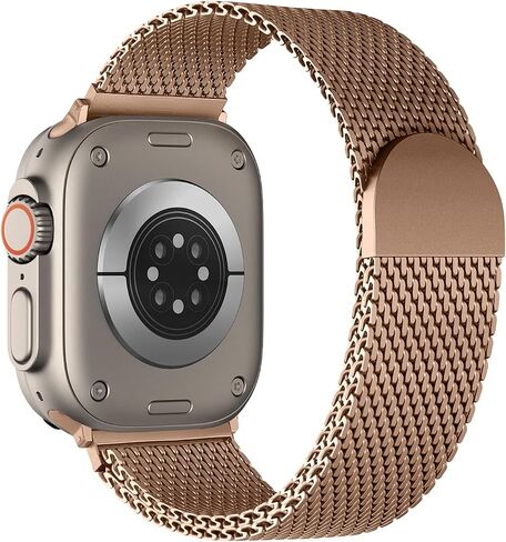 BXUXOHS Milanese Mesh Loop Compatible for Apple Watch Ultra 3/2/1 Band 49mm 46mm 45mm 44mm 42mm 41mm 40mm Men Women,Stainless Steel Metal Magnetic Strap for iWatch Ultra Series 11/10/9/8/7/6/5/4/SE in Saudi Arabia