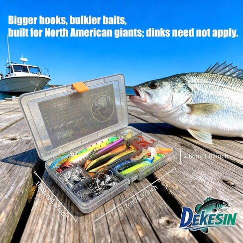 Bass Fishing Tackle Box Kit - Complete Starter Set with 90% of Essential Fishing Gear with Hooks, Lures, Storage Case & More - No Filler, Beginner-Friendly Gift for Men, Dad & Kids in Saudi Arabia