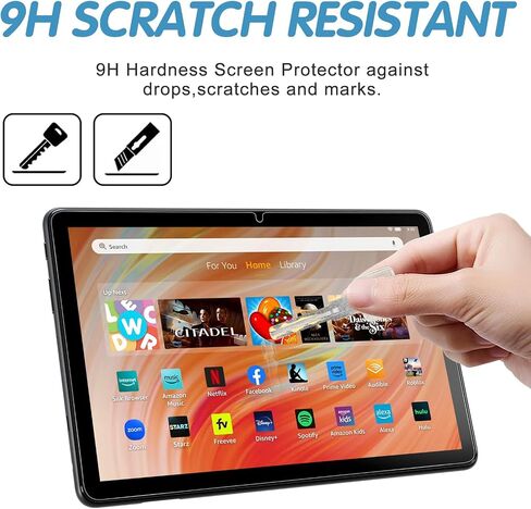 Screen Protector for 10/10 Kids/ 10 Kids Pro Tablet Tempered Glass, 9H Hardness, Anti-Scratch, 2 Pack in Kuwait