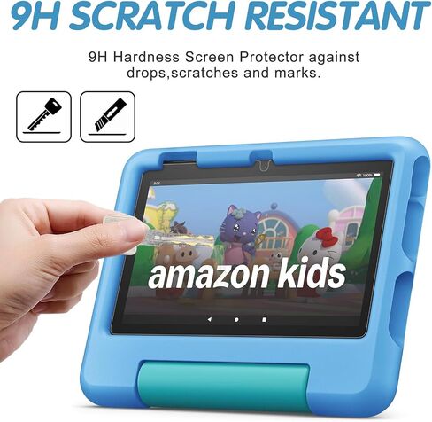Screen Protector for 10/10 Kids/ 10 Kids Pro Tablet Tempered Glass, 9H Hardness, Anti-Scratch, 2 Pack in Kuwait
