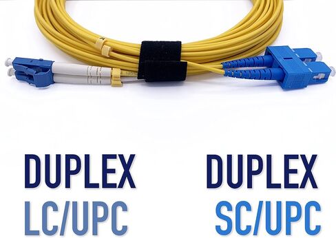 Elfcam® - 5m/16.4ft Fiber Optic Cable LCA to LC/UPC OS2 Singlemode Duplex 9/125um LSZH, Yellow, 5 Meter in Saudi Arabia