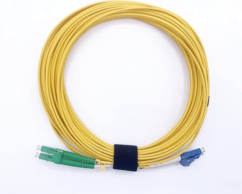 Elfcam® - 5m/16.4ft Fiber Optic Cable LCA to LC/UPC OS2 Singlemode Duplex 9/125um LSZH, Yellow, 5 Meter in Saudi Arabia