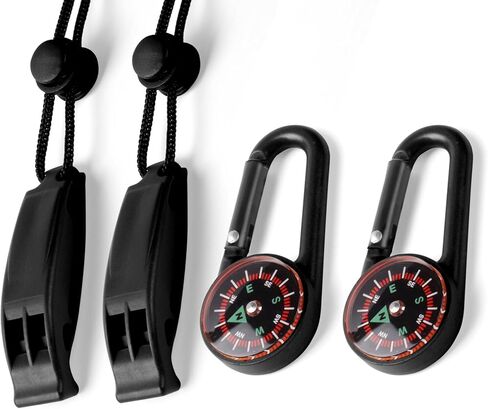 2-Pack Whistle Emergency Safety with Lanyards - High Decibel Survival Whistle for Life Jackets, Boating, Kayaking, Hiking, Hunting & Rescue in Saudi Arabia