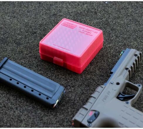 MTM 100 Mag Rim Fire Box, 22 Rim Fire Mag Box, USA Made, Clear Red in Saudi Arabia