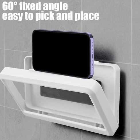 Waterproof Shower Phone Holder Adjustable Wall Mounted Phone Holder for Bathroom Mirror Bathtub Kitchen,Up to 6.8 Inch in Saudi Arabia