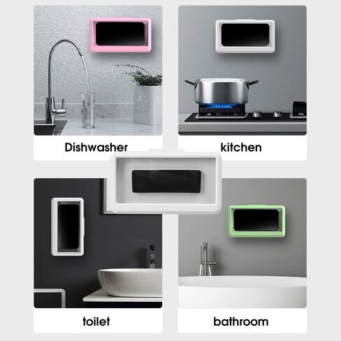 Waterproof Shower Phone Holder Adjustable Wall Mounted Phone Holder for Bathroom Mirror Bathtub Kitchen,Up to 6.8 Inch in Saudi Arabia