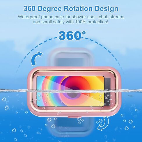 PATIKIL 2 Pcs Shower Phone Holder Waterproof, 360° Retractable Adjustable Shower Phone Case Anti Fog Wall Mount for Bathroom Mirror Bathtub Fit for 7-Inch, White in Saudi Arabia
