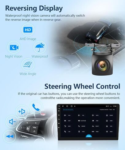 2G+64G Car Radio for Toyota Corolla 2008 2009 2010 2011 2012 2013, Car Stereo Carplay Android auto 9 Inch Touchscreen GPS 4G-WiFi BT/FM/RDS EQ Backup Camera in Saudi Arabia