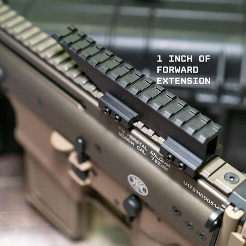 Monstrum Shrapnel Offset Picatinny Riser Mount مع قاعدة إيقاف الارتداد | 14 فتحة 5 بوصة in Saudi Arabia