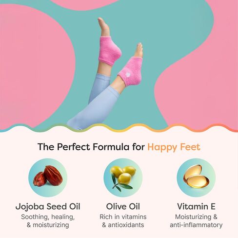 ZenToes Moisturizing Heel Socks 2 Pairs Gel Lined Toeless Spa Socks to Heal and Treat Dry, Cracked Heels While You Sleep (Regular, Black) in Saudi Arabia