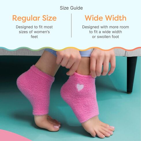 ZenToes Moisturizing Heel Socks 2 Pairs Gel Lined Toeless Spa Socks to Heal and Treat Dry, Cracked Heels While You Sleep (Regular, Black) in Saudi Arabia