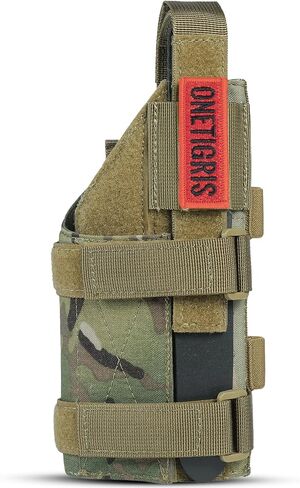OneTigris Gun Holster حافظة مسدس نايلون لليد اليمنى لمعظم المسدسات متوسطة الحجم كاملة الحجم 1911/17/19/20/21/45 M&P Shield 9 مم مع ملحق أسفل البرميل in Saudi Arabia