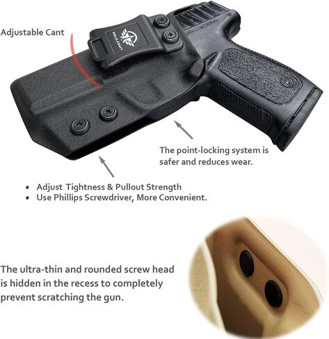 S&W SD9VE SD40VE Holster IWB Kydex Holster Fit مخصص: Smith & Wesson SD9 VE / SD40 VE Pistol - داخل حزام الخصر in Kuwait