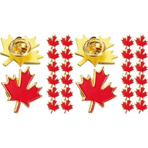 NUOBESTY 20pcs Maple Leaf Brooch Leaf Pin Badge for Canadian Canada Day Clothing Jewelry Lapel Pin Decor Gifts Women Men in Kuwait