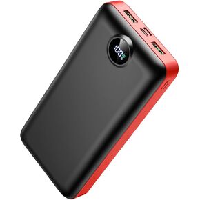 شاحن محمول باور بانك بقدرة 50000 مللي أمبير في الساعة بقدرة 22.5 وات للشحن السريع، حزمة بطارية خارجية USB C مع 3 مخارج ومدخلين شاشة رقمية لهواتف iPhone 17/16/15/14/13/12 وسامسونج وغيرها باللون الأسود in Kuwait