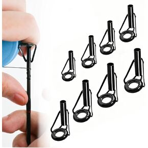 طقم إصلاح طرف قضيب الصيد 8 قطعة نصائح قضيب الصيد دليل الفولاذ المقاوم للصدأ ومجموعة استبدال حلقة السيراميك لقضبان الصيد in Kuwait