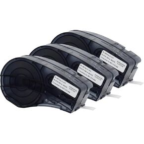M21-375-499 Nylon Label Tape - M210 Labels for Cable Wire, Compatible with BMP21 Plus BMP21 Lab Printer, Black On White, High Adhesion, High & Low Temperature Resistantance in Saudi Arabia